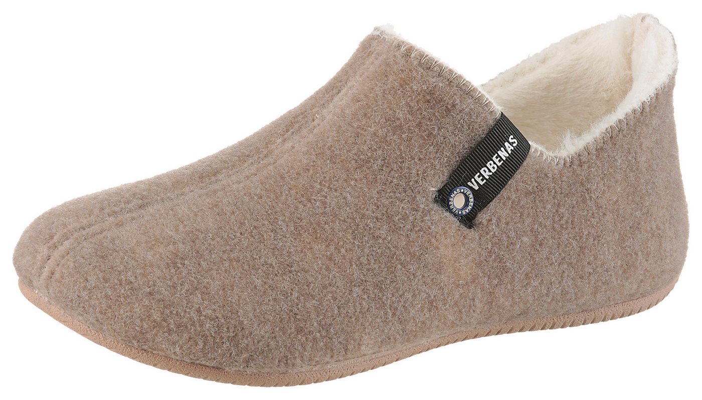Verbenas Yoi Gales Hüttenschuhe Hausschuh, Homeslipper, Schlupfschuh mit kuscheligem Warmfutter (braun)