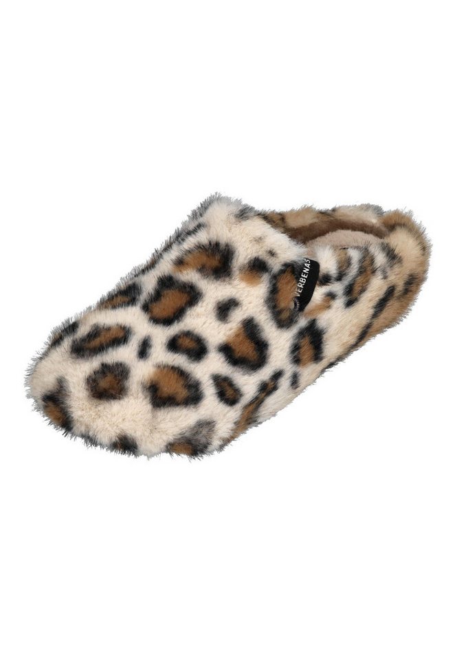 Verbenas YORK FUR LEO Hausschuh caramello