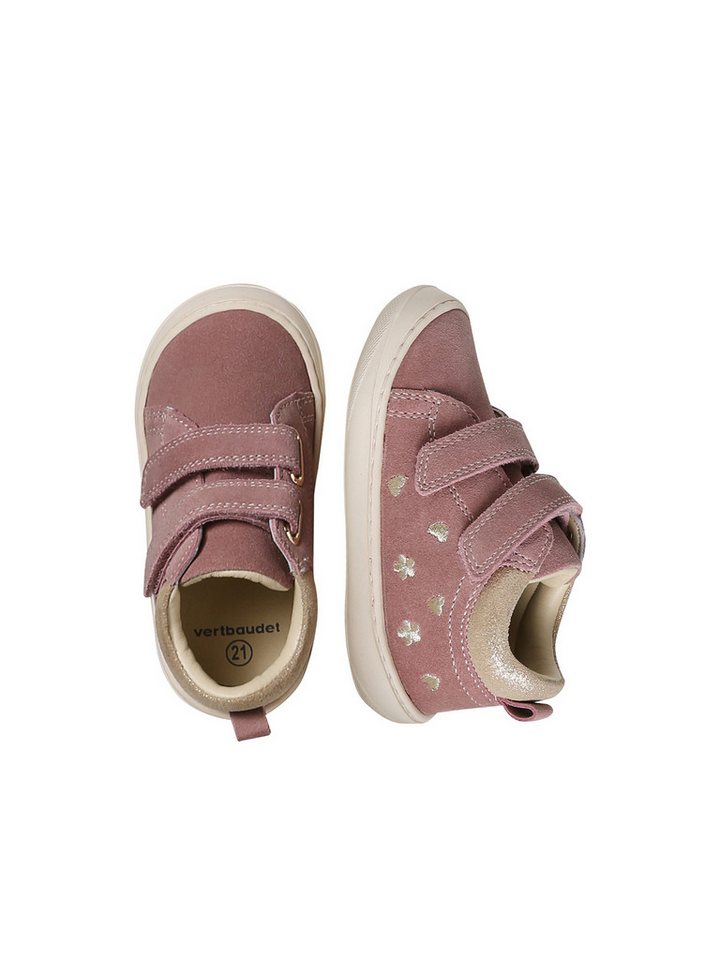 vertbaudet Baby Lauflernschuhe mit Klett aus weichem Leder Lauflernschuh (rosa)