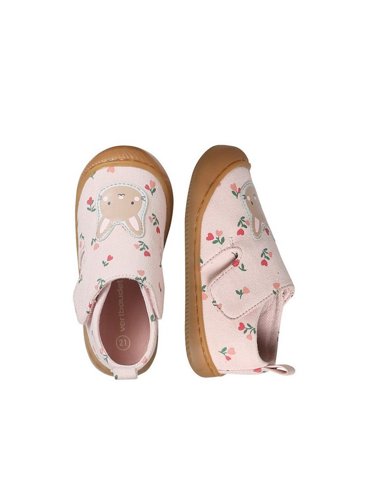 vertbaudet Baby Stoff-Hausschuhe mit Klettverschluss Hausschuh