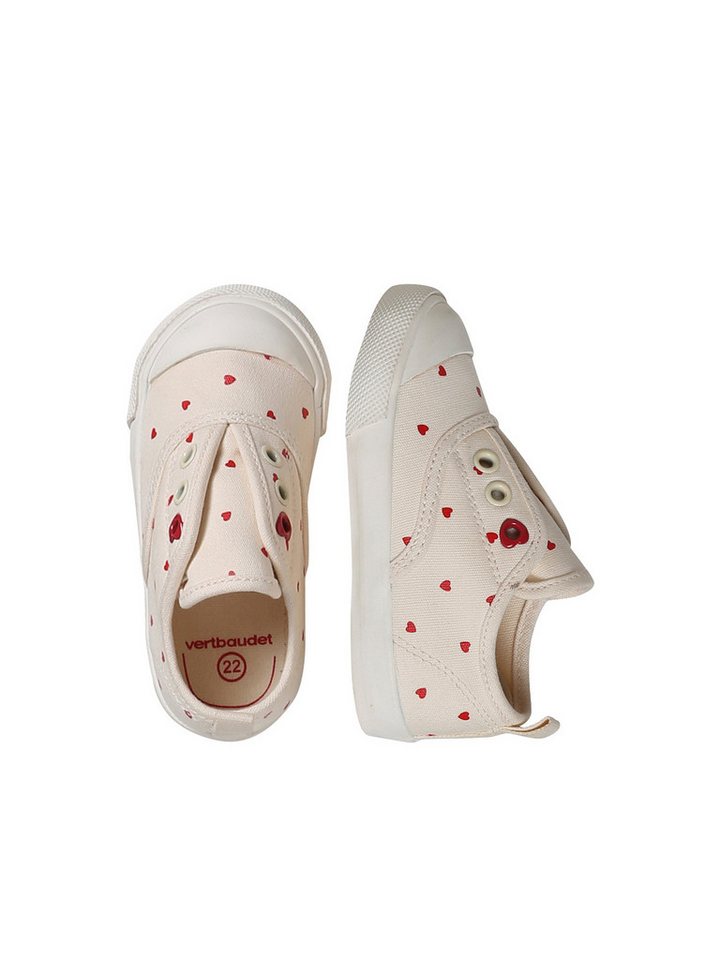 vertbaudet Baby Stoff-Sneakers mit Gummizug Babystiefel (beige)