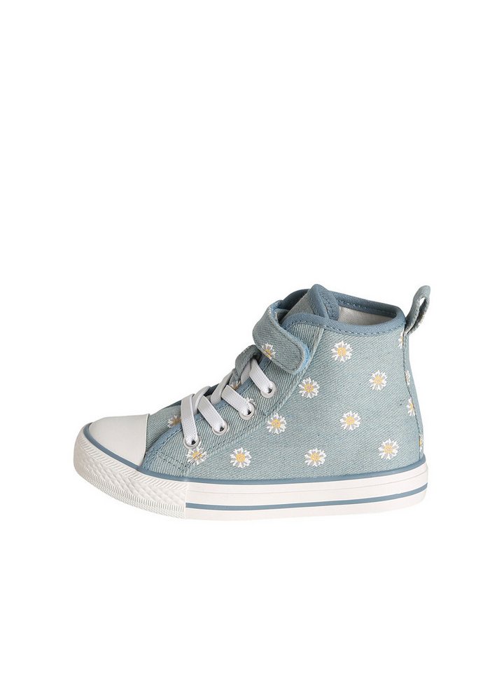 vertbaudet Hohe Stoffsneakers mit Anziehtrick Kinder Sneaker