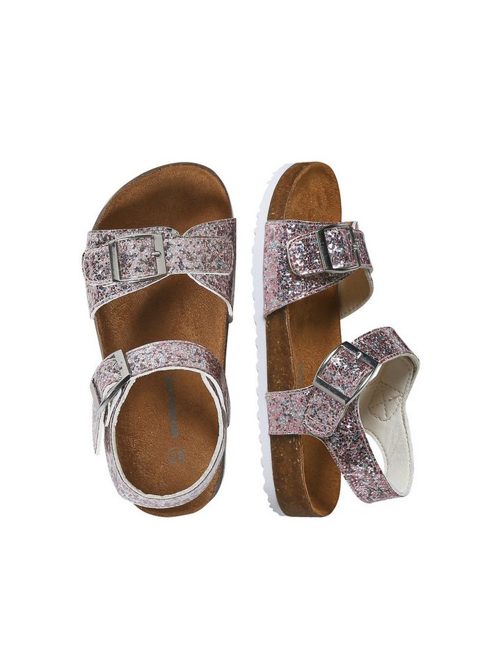 vertbaudet Kinder Sandalen mit 2 verstellbaren Riemen Sandale Kork-Optik