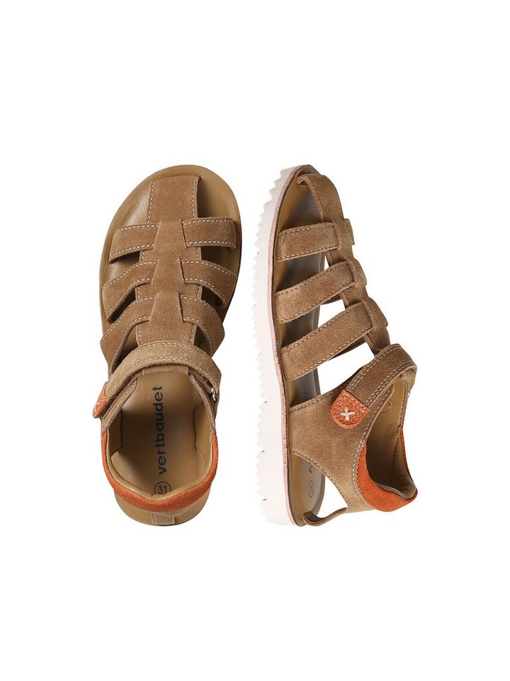 vertbaudet Klettsandalen aus Leder Kinder Sandale