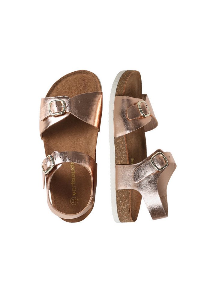 vertbaudet Ledersandalen mit 2 Schnallen Kinder Sandale