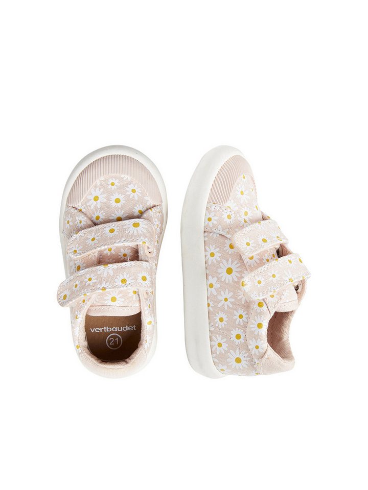 vertbaudet Mädchen Baby Stoffschuhe, Klett Babystiefel