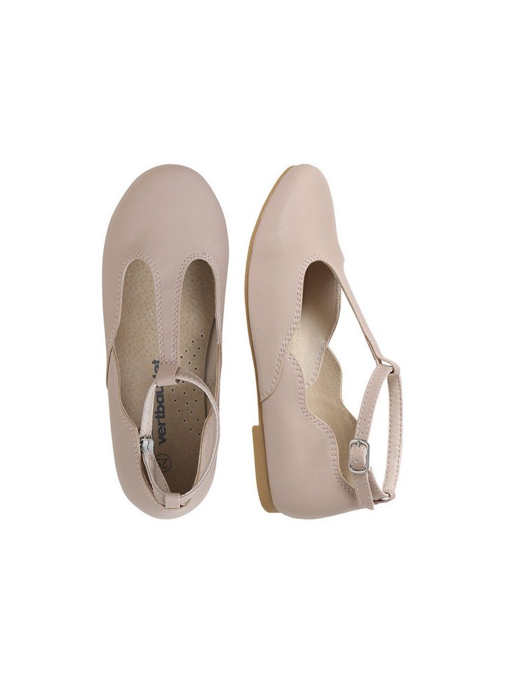 vertbaudet Mädchen Riemen-Ballerinas mit Glitzer Ballerina