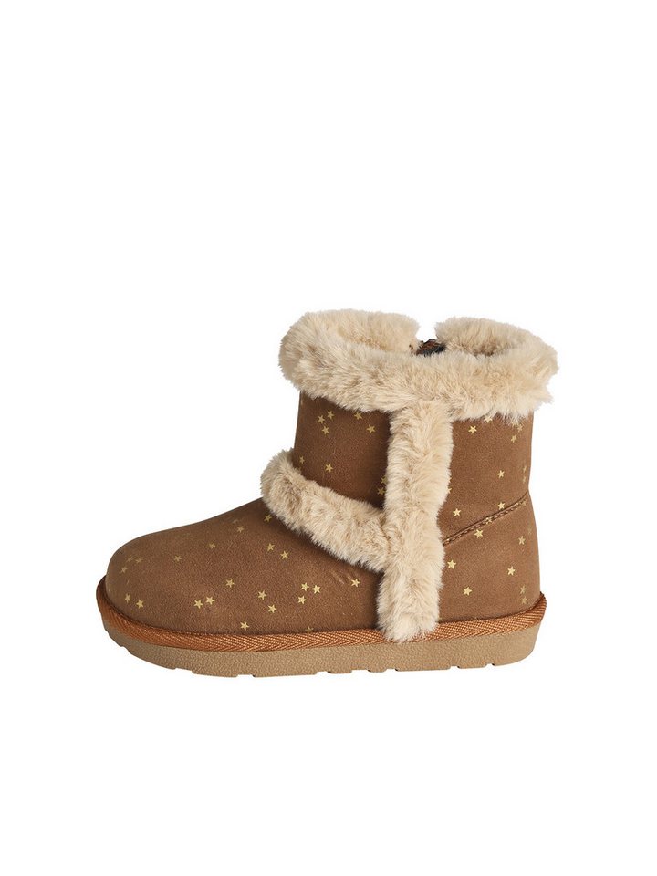 vertbaudet Wasserabweisende Mädchen Boots mit Webpelz Schnürboots