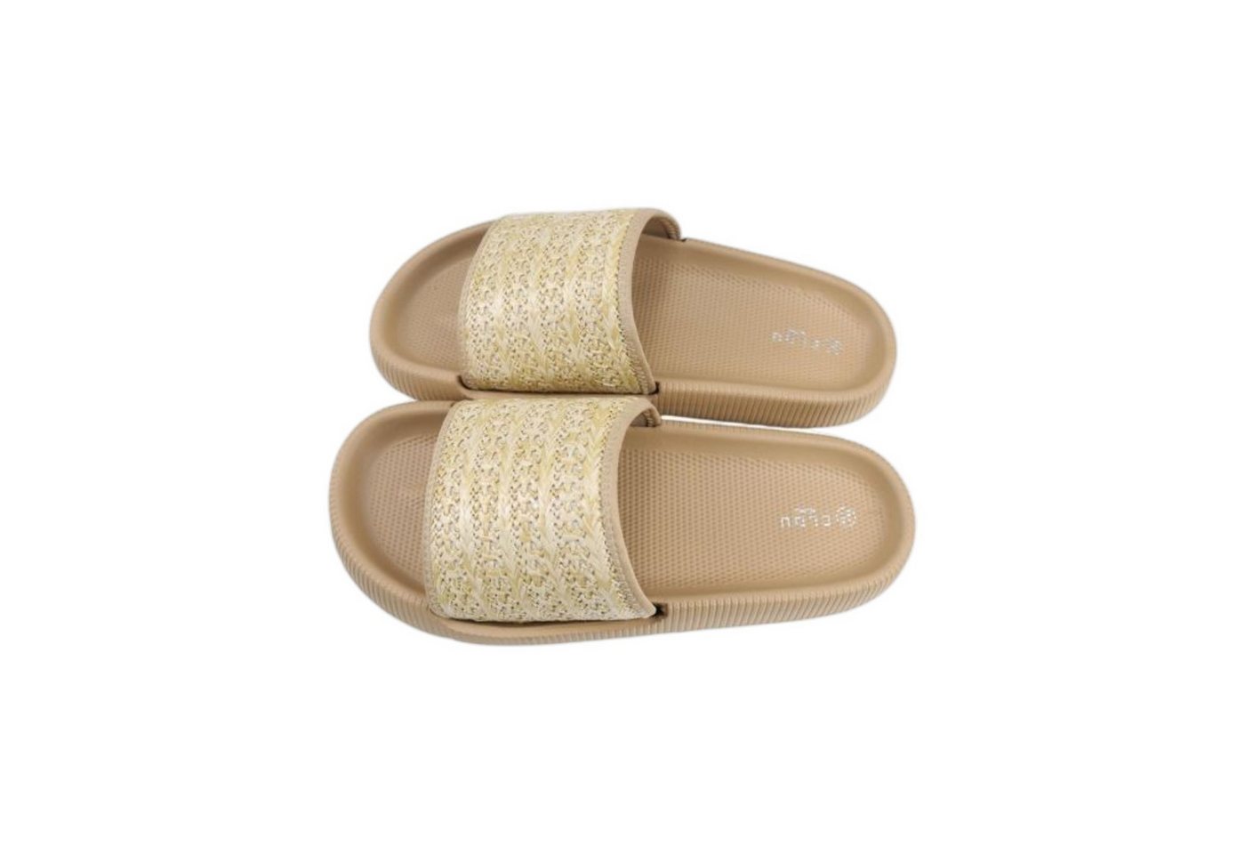 VewoTex Damen Badelatschen naturfarben » Badeschuhe mit dicker Sohle Pantolette (1 Paar, 1-tlg., Kein Set) Slipper & Hausschuhe » moderne Sommerschuhe