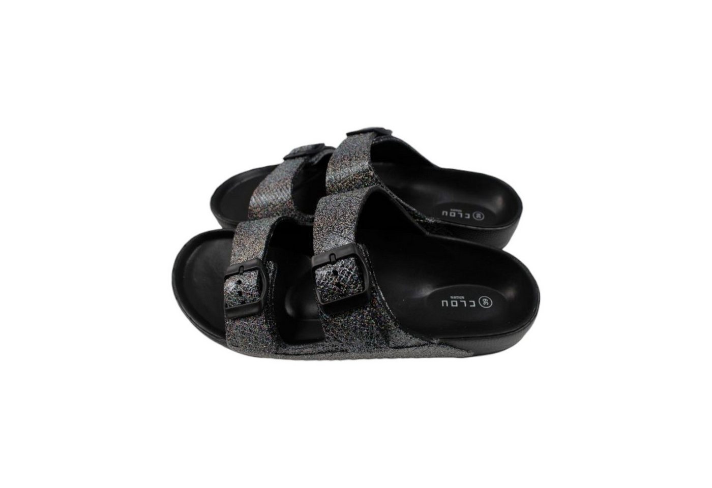 VewoTex Damen Hausschuhe mit Schnallen » Badelatschen » Glitzer Badeschuhe Hausschuh (1 Paar, 1-tlg., Kein Set) günstige Sandalen & Slipper