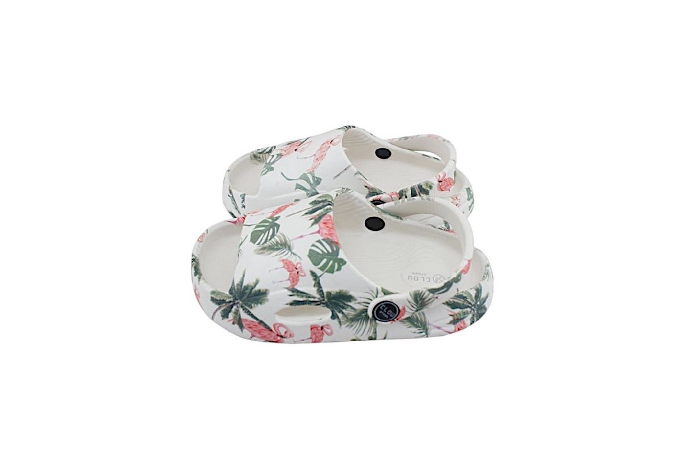 VewoTex Kinder Badelatschen mit Blumenmuster » Kinderschuhe "Clou Shoes" Clog (1 Paar, 1-tlg., Kein Set) Badeschlappen & Slipper » offene Sandalen mit Riemen & Cut-Outs