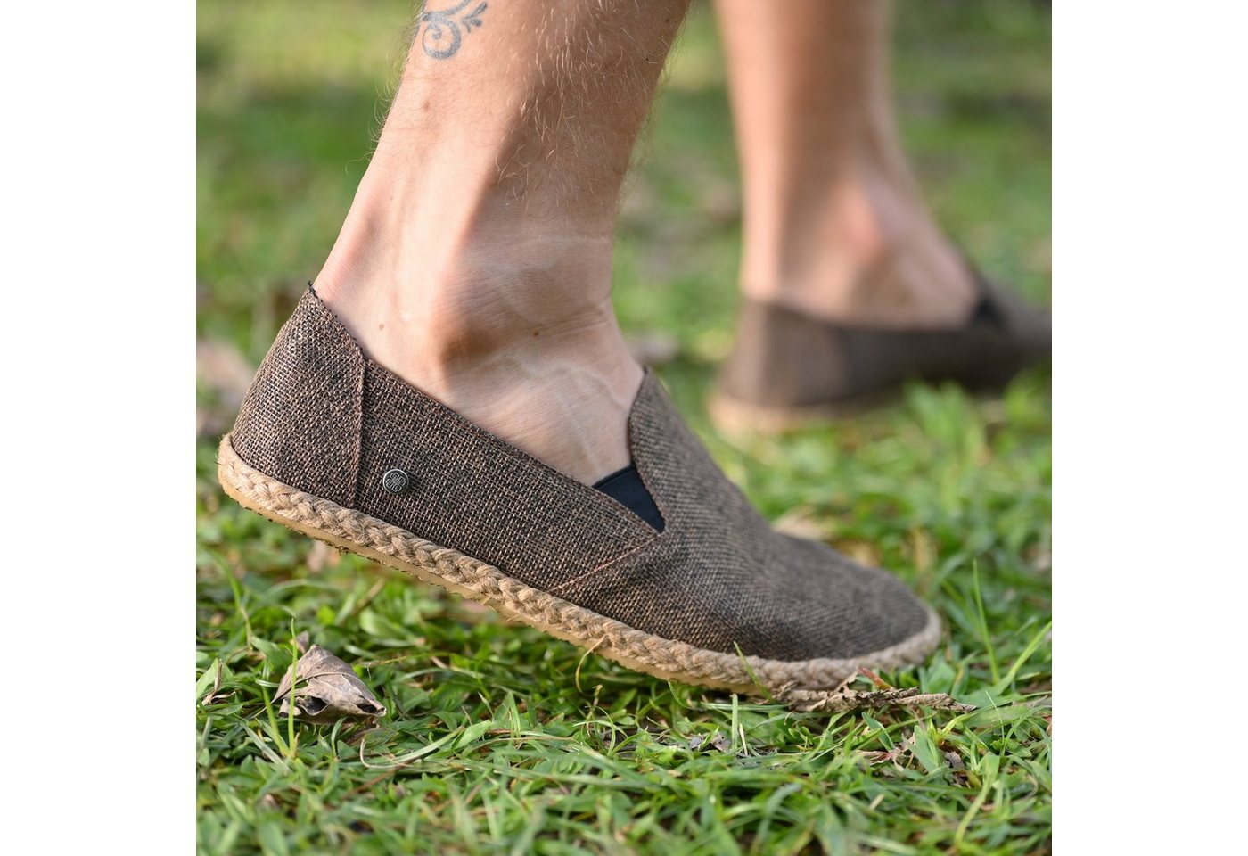 virblatt Espadrilles Herren & Espadrilles Damen, Jute, Sommerschuhe Ballerinas Espadrille Vollgummisohle, leichter Sommerschuh