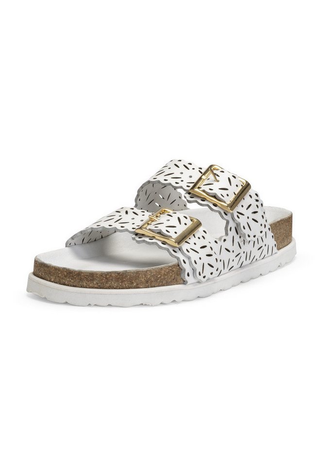 vitaform Damen Pantoletten Softnappaleder Pantolette (weiß)