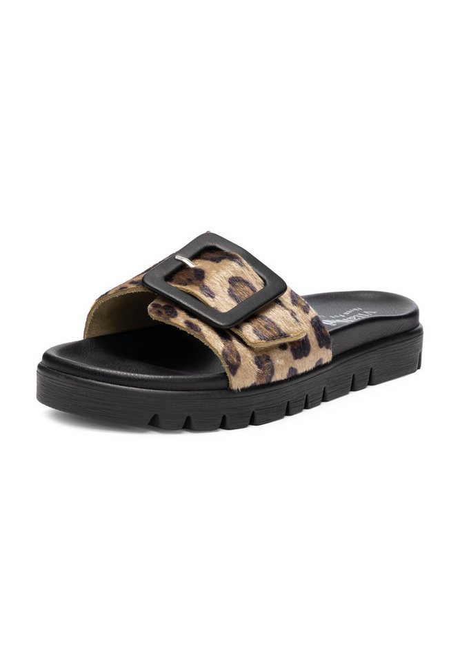 vitaform Damen Pantoletten Textil Pantolette (leopard)