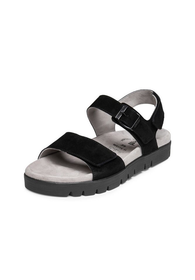 vitaform Damen Sandalen Samtziegenleder Sandale (schwarz)