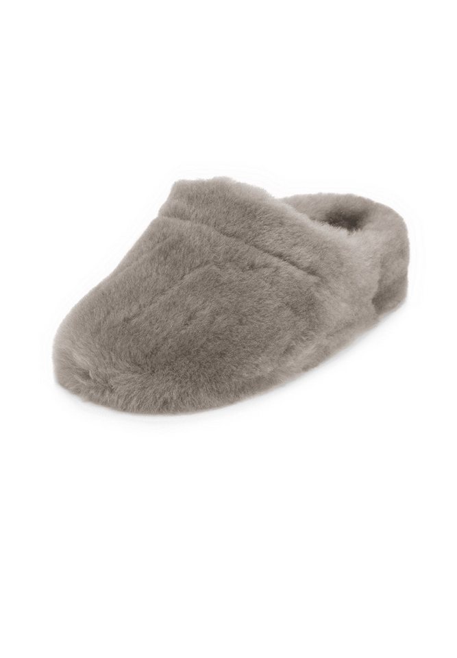 vitaform Damenschuhe Hausschuh Lammfell Hausschuh (braun/grau)