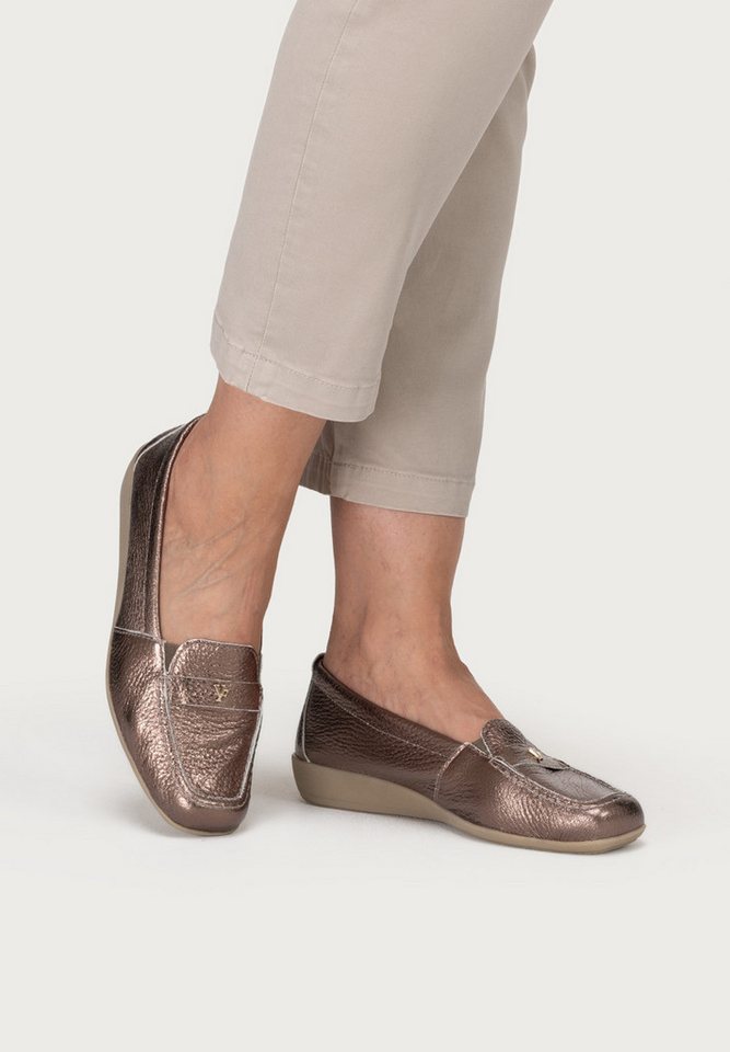 vitaform Damenschuhe Mokassin Hirschleder Mokassin (beige)