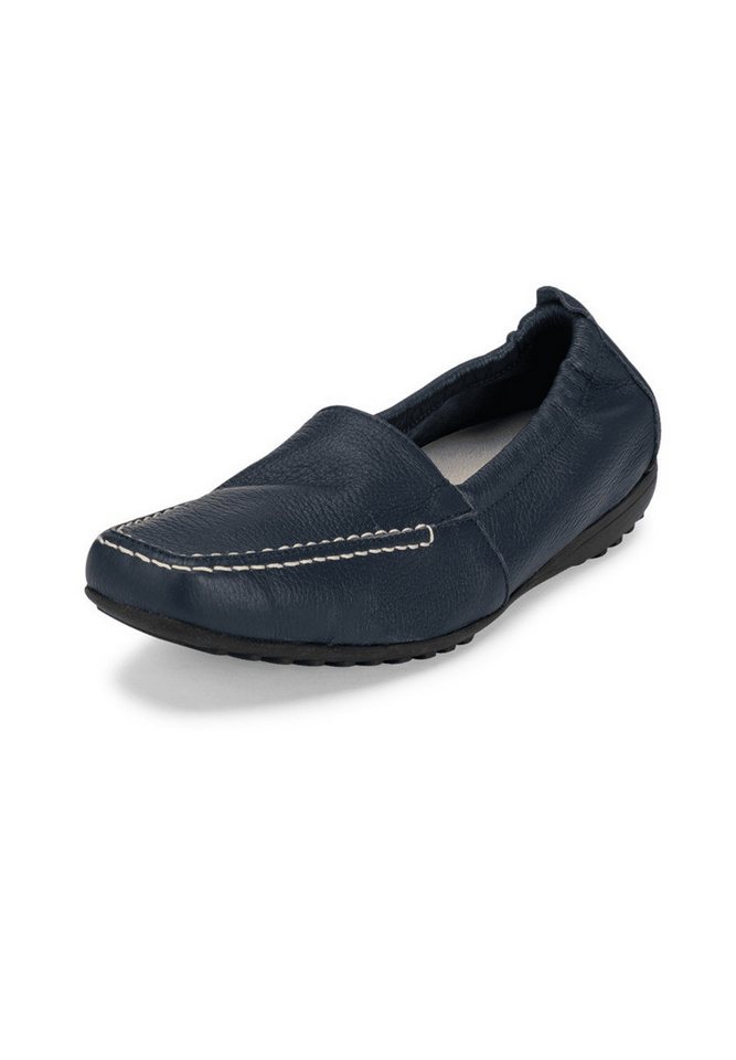 vitaform Damenschuhe Mokassin Hirschleder Mokassin (blau)