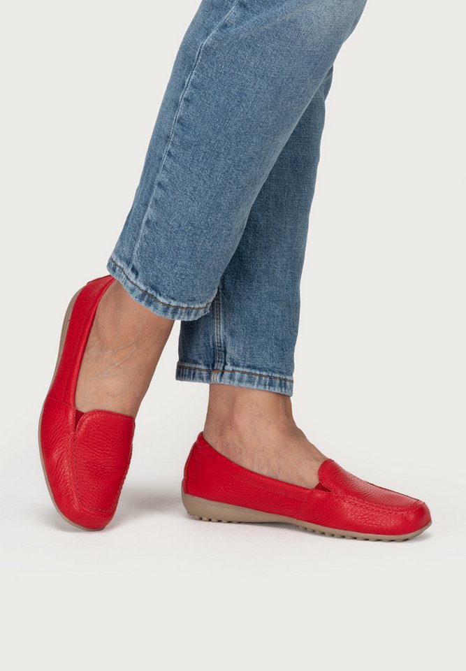 vitaform Damenschuhe Mokassin Hirschleder Mokassin (rot)