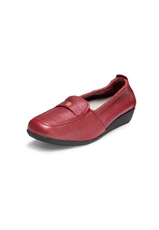 vitaform Damenschuhe Mokassin Hirschleder Mokassin (rot)