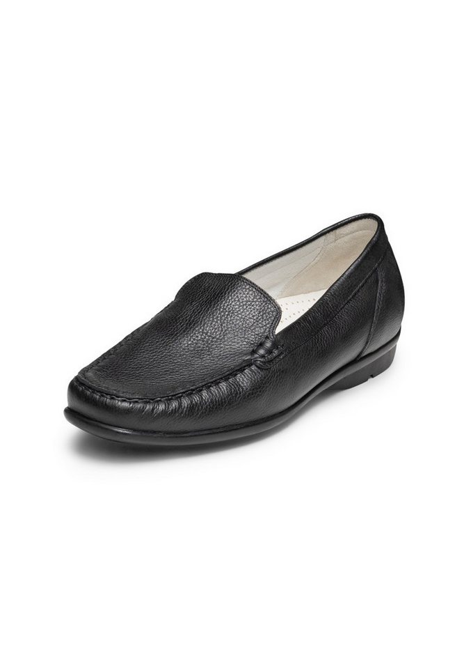 vitaform Damen Mokassins Softnappaleder Mokassin (schwarz)