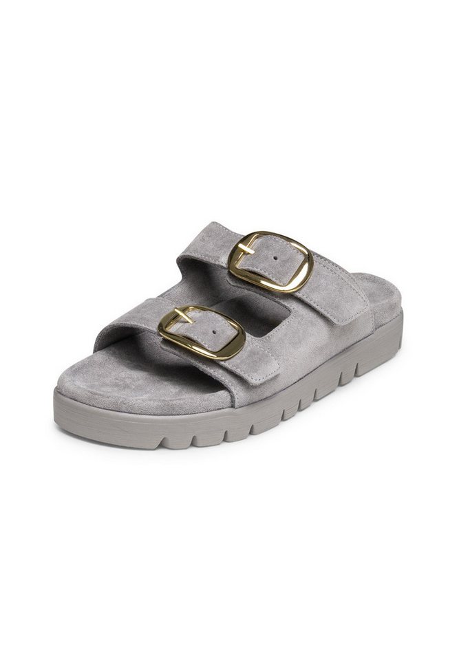 vitaform Damenschuhe Pantolette Veloursleder Pantolette (grau)