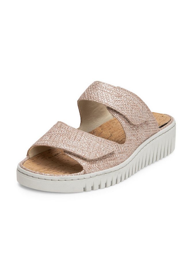 vitaform Damen Pantoletten Veloursleder Pantolette (rosa)