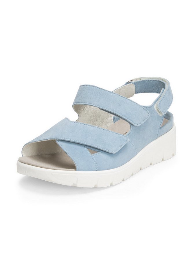 vitaform Damen Sandalen Samtziegenleder Sandale (blau)