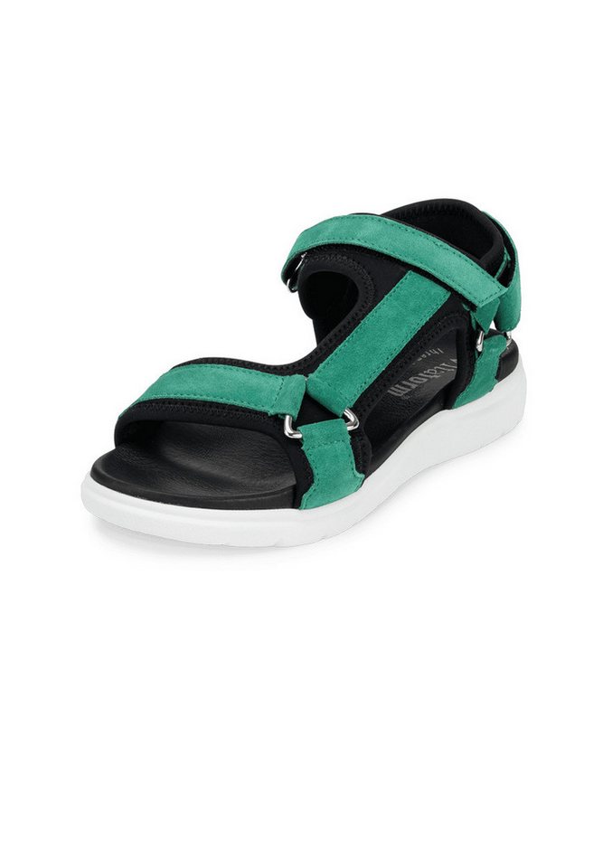 vitaform Damen Sandalen Veloursleder Sandale (grün/schwarz)