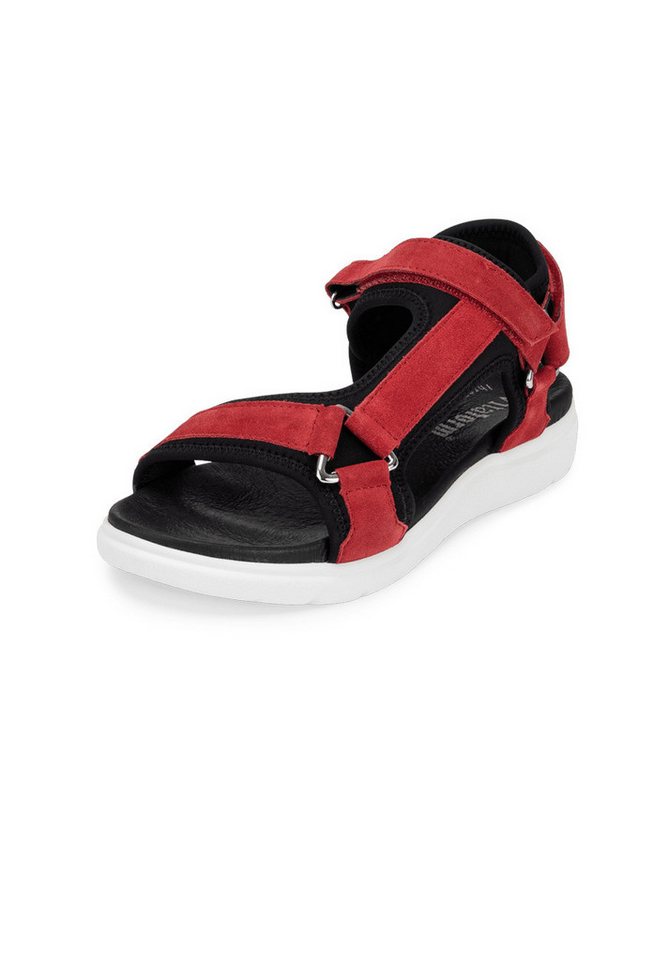 vitaform Damen Sandalen Veloursleder Sandale (rot/schwarz)