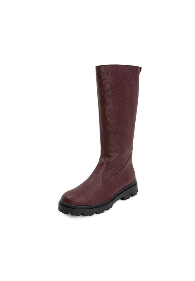 vitaform Damenschuhe Stiefel Hirschleder Stiefel (aubergine)