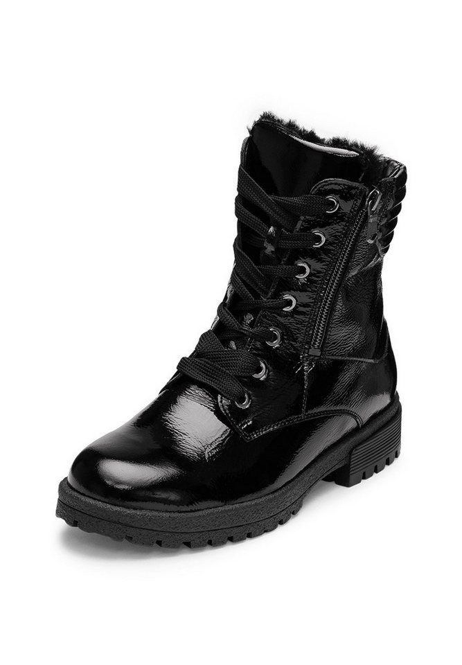 vitaform Damenschuhe Stiefelette Lackleder Stiefelette (schwarz)