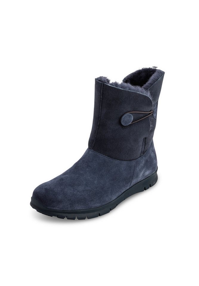 vitaform Damenschuhe Stiefelette Veloursleder Stiefelette (blau)