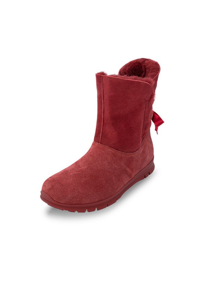 vitaform Damenschuhe Stiefelette Veloursleder Stiefelette (rot)