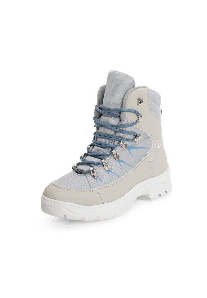 vitaform Damenschuhe Texstiefelette Nubukleder/Mesh Stiefelette (grau/schwarz)