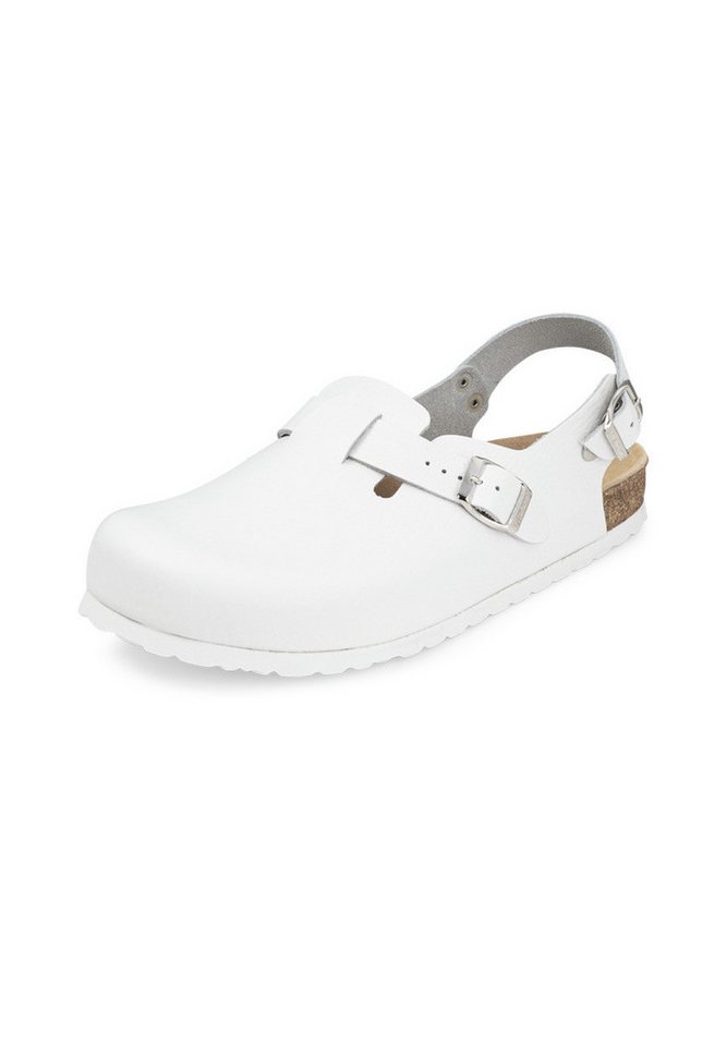 vitaform Unisexschuhe Clog Vollrindleder Hausschuh (weiß)
