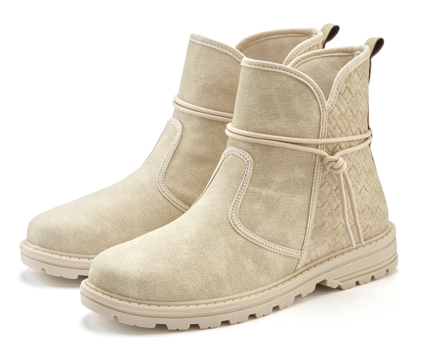 Vivance Boots, Stiefel Stiefelette mit raffinierten Bindebändern VEGAN