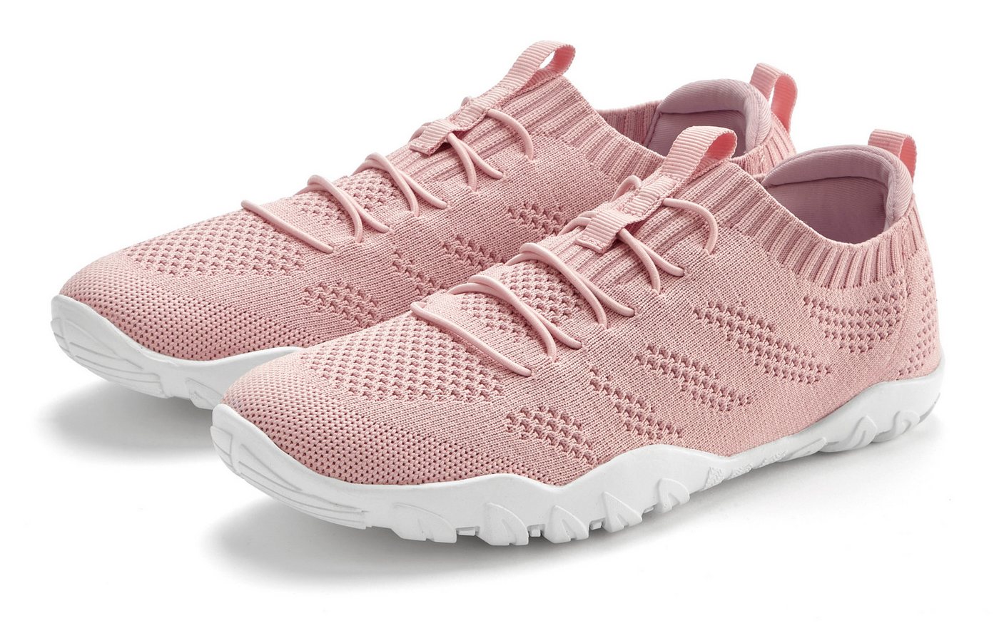 Vivance Freizeitschuh, Halbschuh mit ultraleichter und flexibler Sohle, Sneaker zum Reinschlüpfen mit elastischen Schnürbändern VEGAN (rosa)