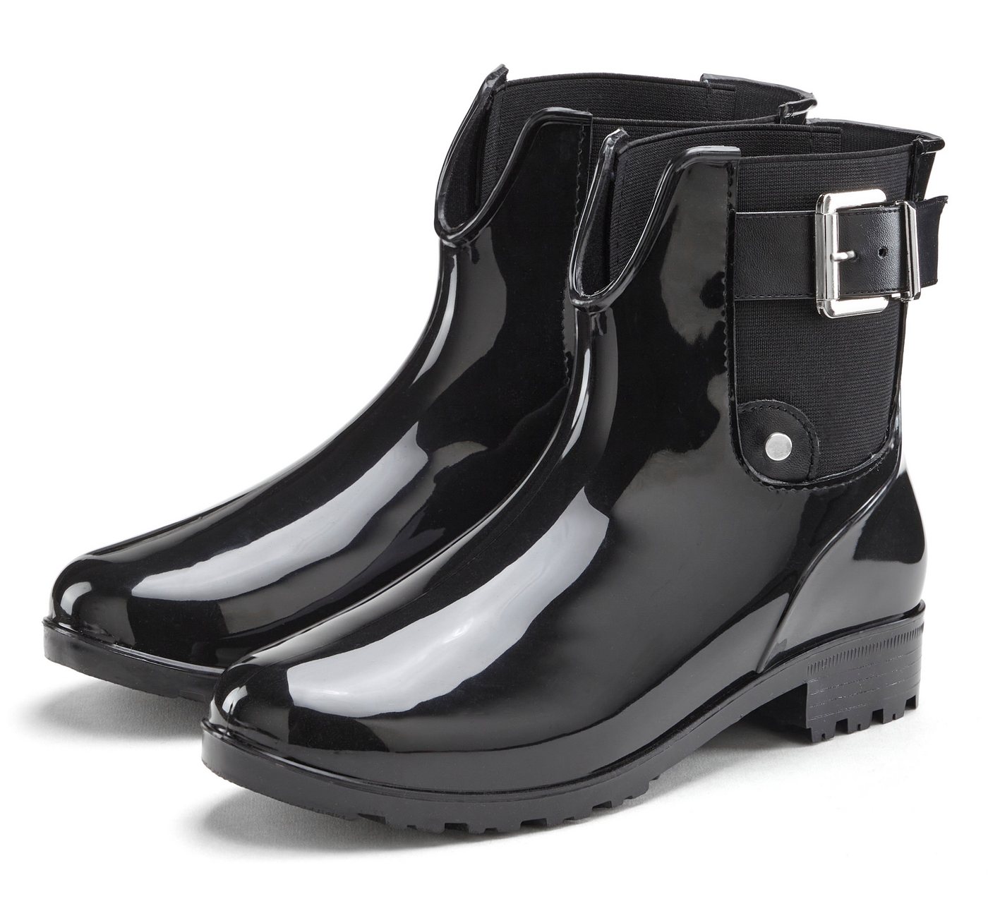 Vivance Gummistiefelette Gummistiefel im Chelsea-Look, Schlupfstiefel, Boots, Stiefel VEGAN (schwarz)