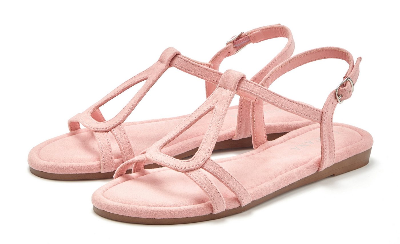 Vivance Sandalette, offener Schuh, Sommerschuh Sandale NEU aus weichem Material VEGAN (rosé)