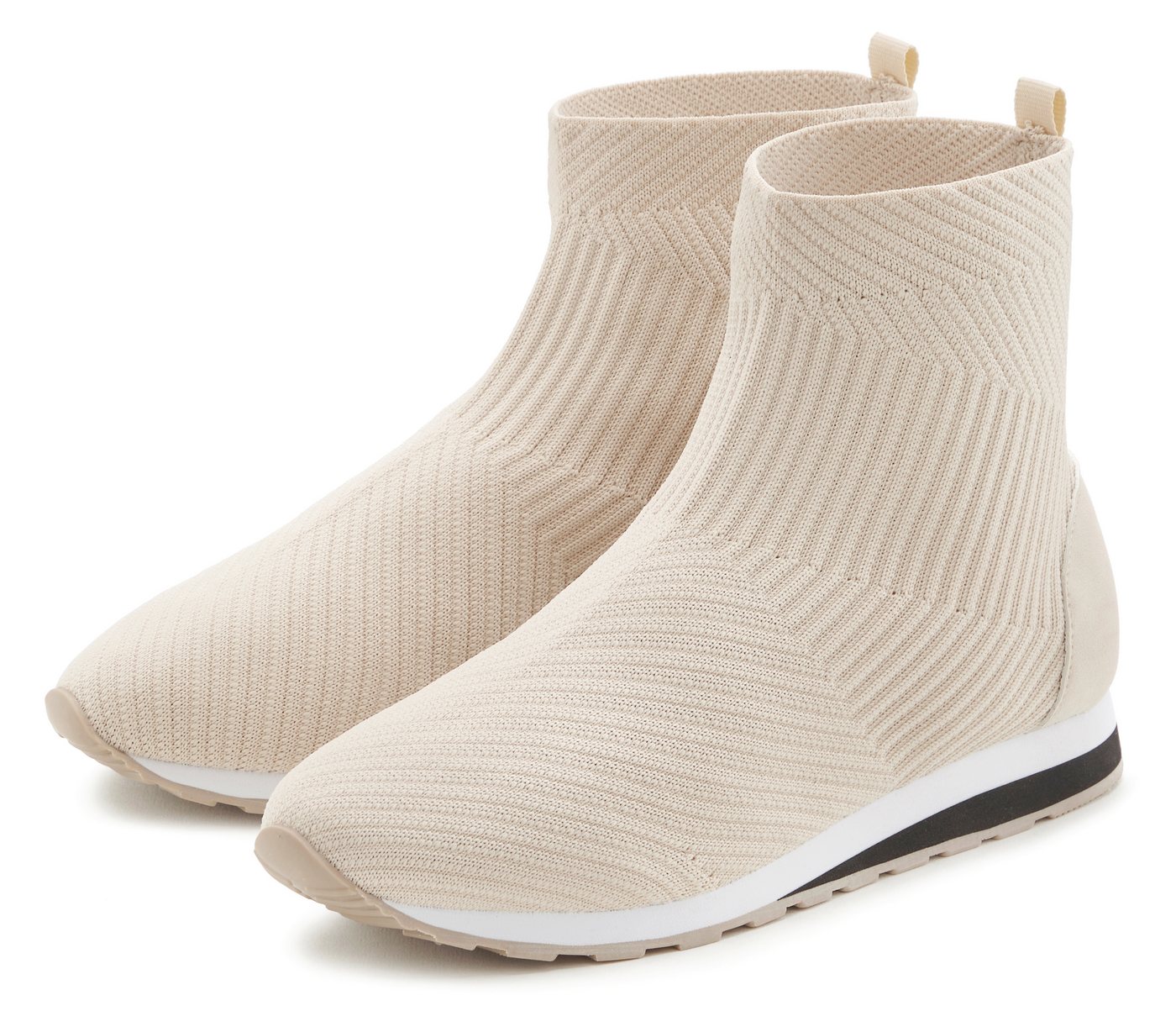 Vivance Sneaker Stiefelette aus elastischem Material, zum Reinschlüpfen VEGAN