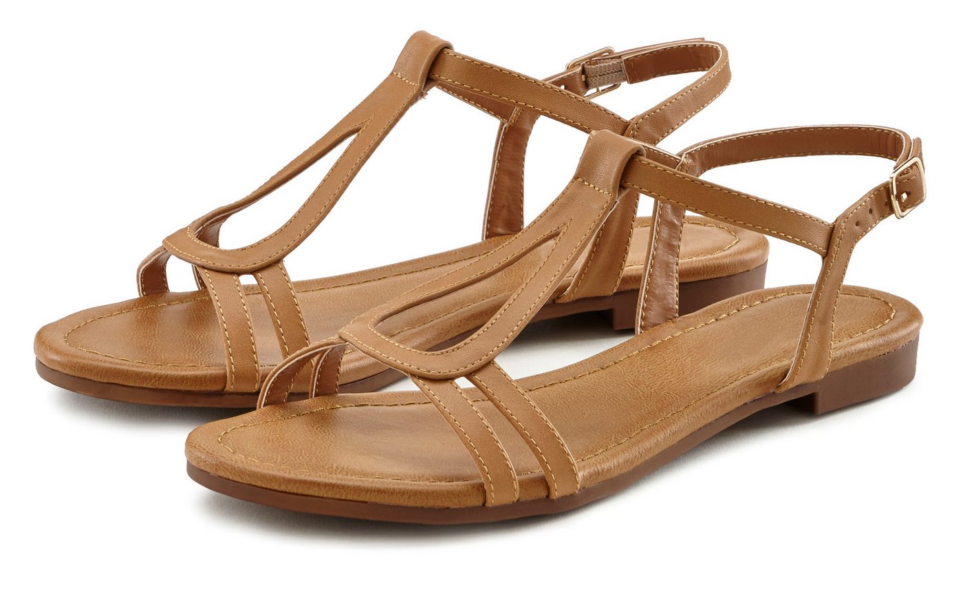 Vivance Sommerschuh Sandale Sandalette, Sommerschuh mit raffinierten Riemchen VEGAN