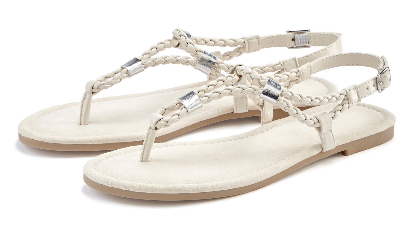Vivance Sommerschuh Sandale Zehentrenner, Sommerschuh, Sandalette mit raffinierten Riemchen