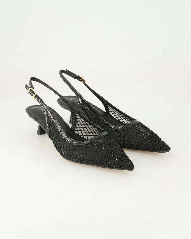 Vivian Ray 800712-935 Slingpumps Obermaterial: Textil und Sonstiges Material (schwarz)