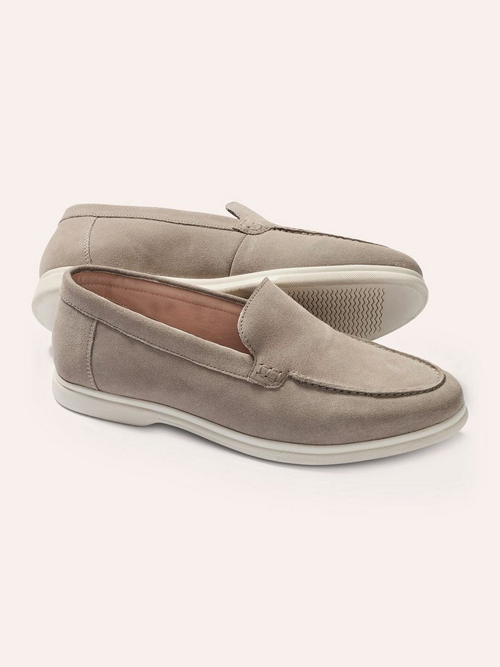 Walbusch Herren Velours-Loafer Freizeitschuhe Lederfutter TR Sohle Weite G Loafer Loafer aus Veloursleder, weich gepolstertes Fußbett, pflegeleicht