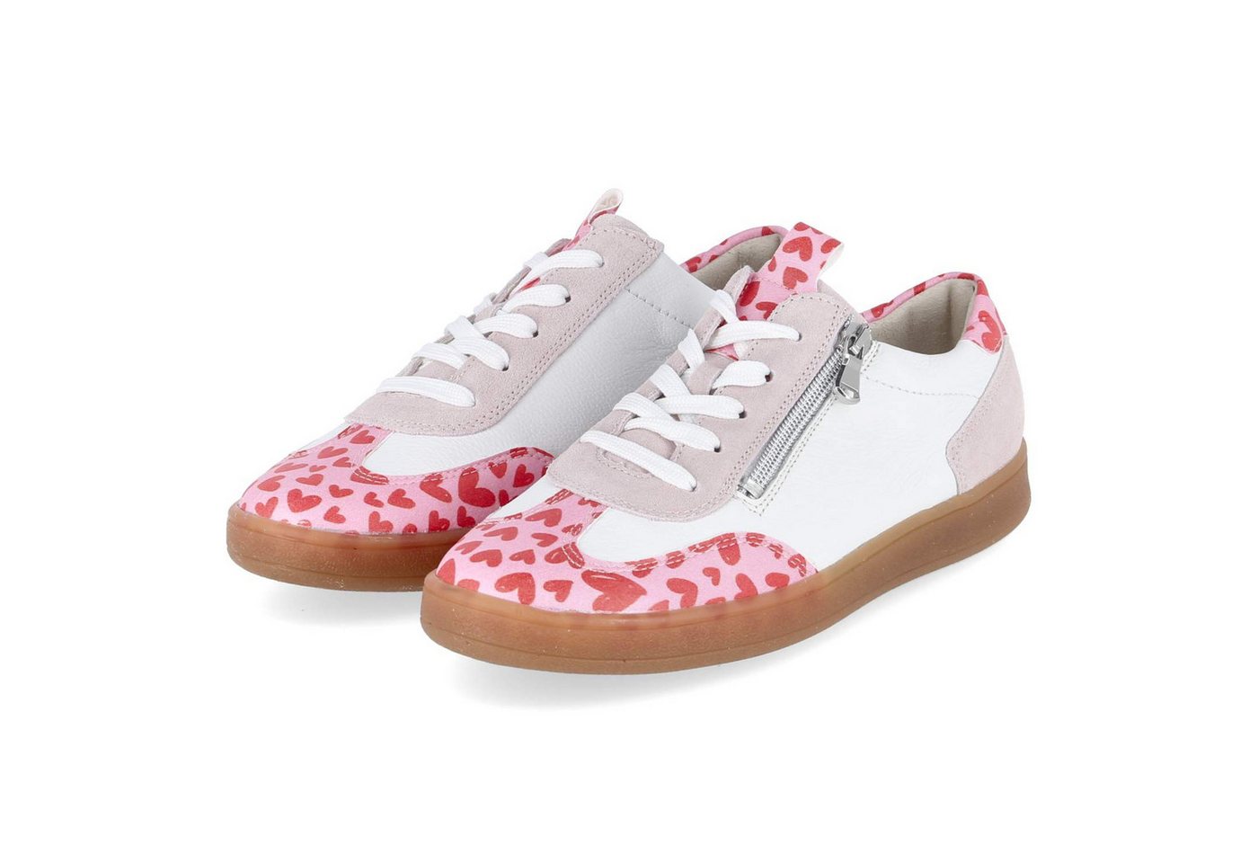 Waldläufer 704002-300/264 Damen Leder & Textil rosa Schnürschuh