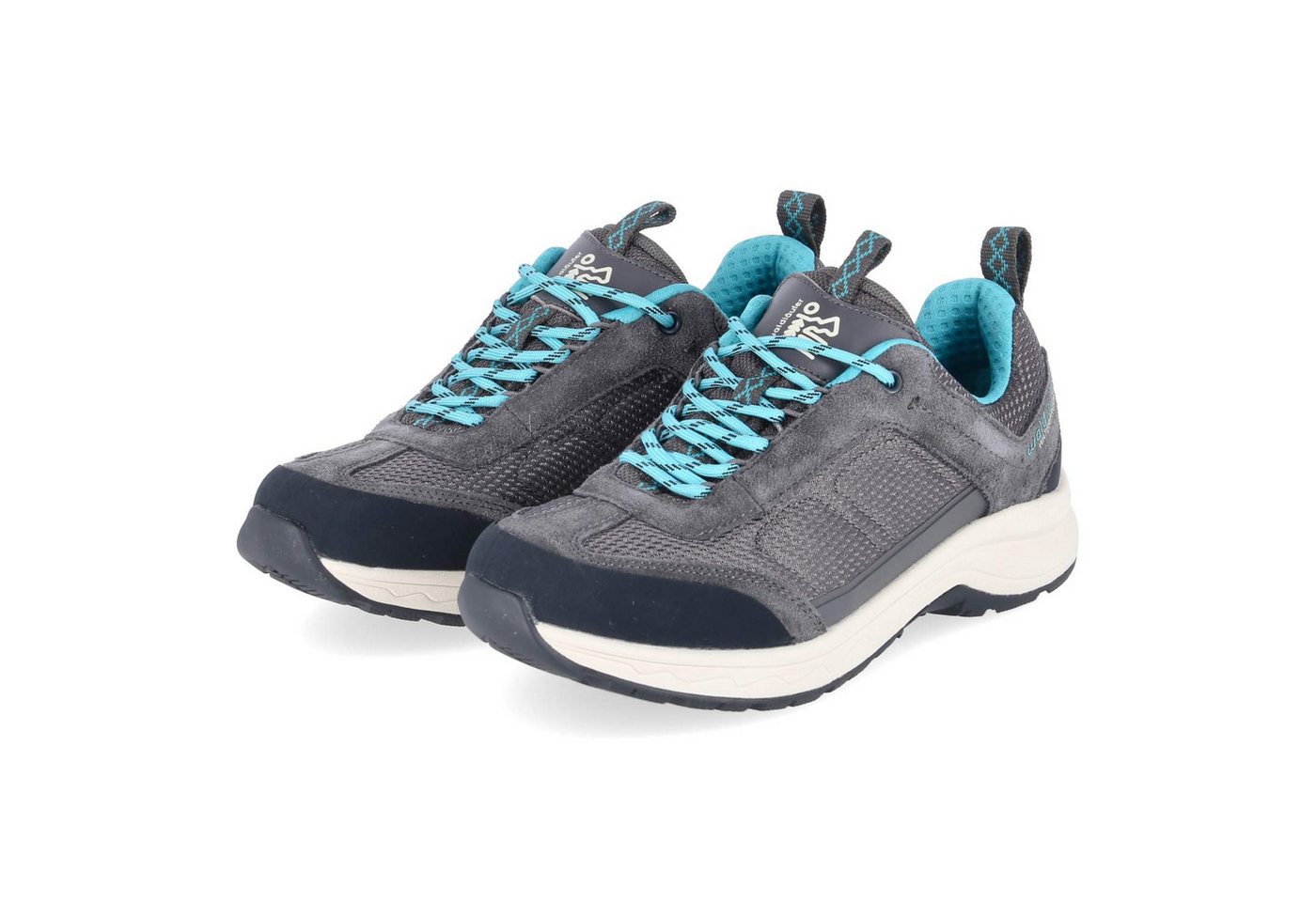 Waldläufer 709951-101/052 Damen Leder & Textil grau Schnürschuh