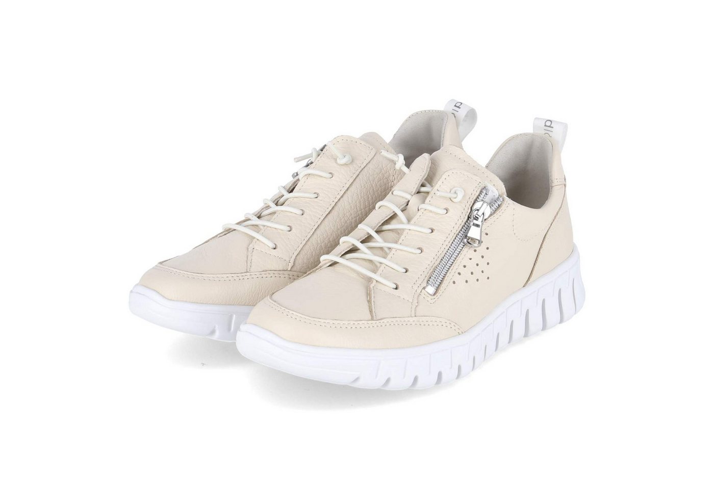 Waldläufer 916003-169/111 Damen Glattleder weiss Schnürschuh