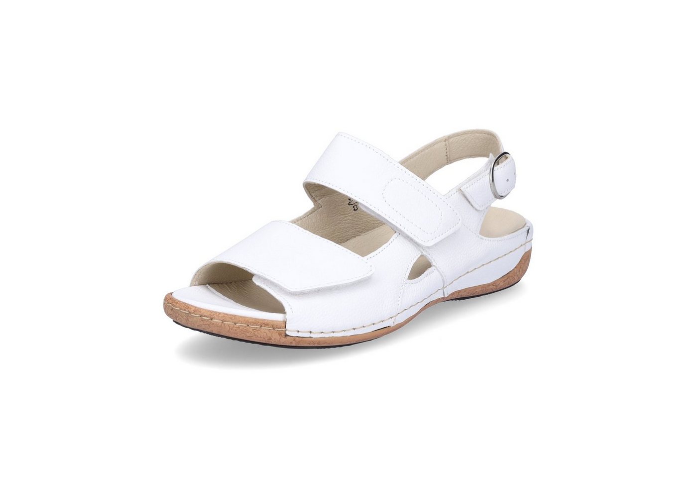 Waldläufer Damen Leder Sandale weiß Sandale