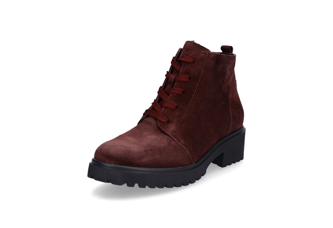 Waldläufer Damen Schnürstiefelette Luise bordeaux Stiefelette